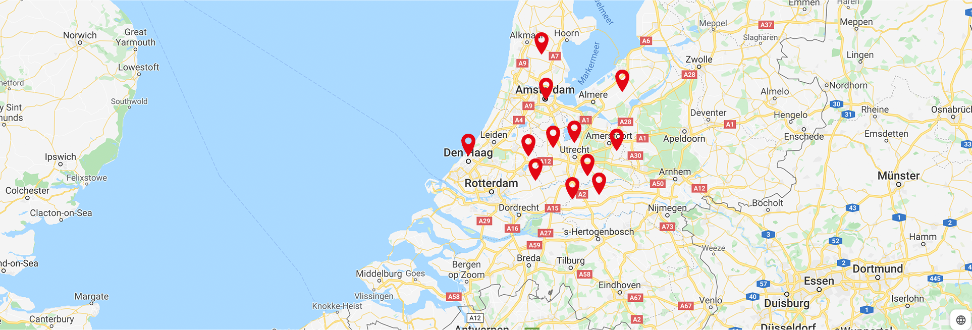 Locaties van Kelfort